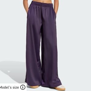 Adidas Adicolor Purple Satin Wide-leg Track Pants